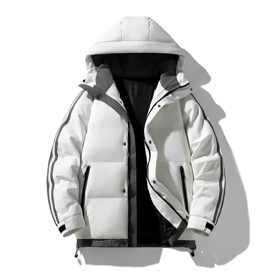 KLARRAA Men’s Large Size Winter Padded Jacket – Fake 2-Piece Parka Work Coat