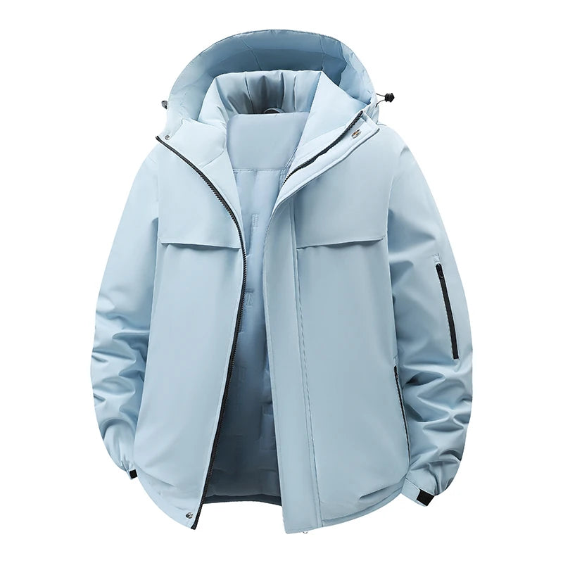 KLARRAA Men’s Warm Cotton Jacket – Thick Velvet Winter Coat for Autumn & Winter