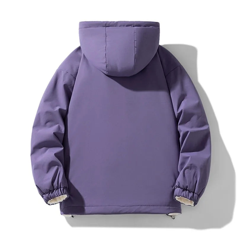 KLARRAA Men’s Hooded Winter Jacket – Thick Warm Casual Outerwear for Autumn & Winter