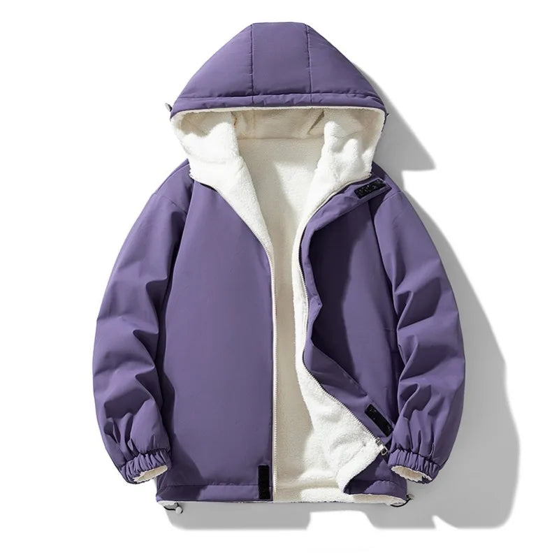 KLARRAA Men’s Hooded Winter Jacket – Thick Warm Casual Outerwear for Autumn & Winter