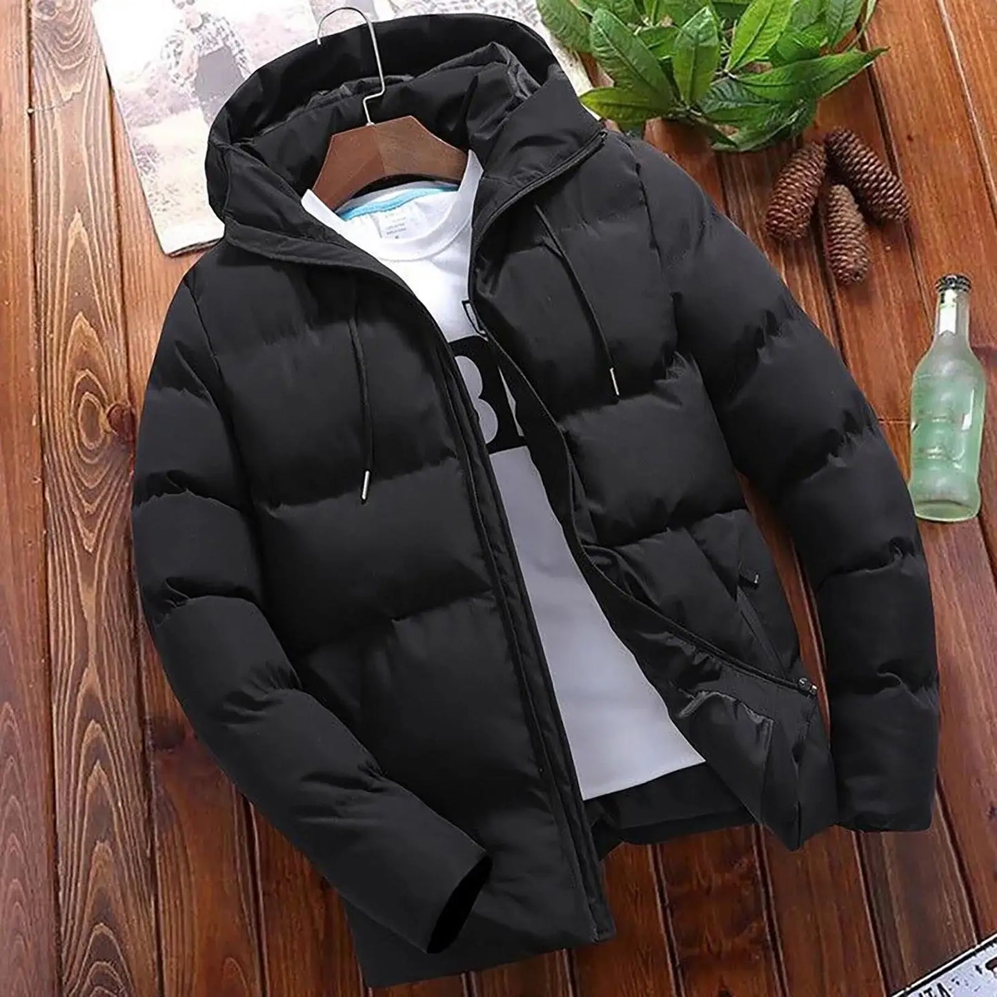 Buy Trendy BusinessMen's SlimFit Hooded Fashion Coat Online